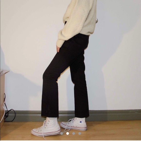 Black straight leg casual pants - Picture 2 of 4